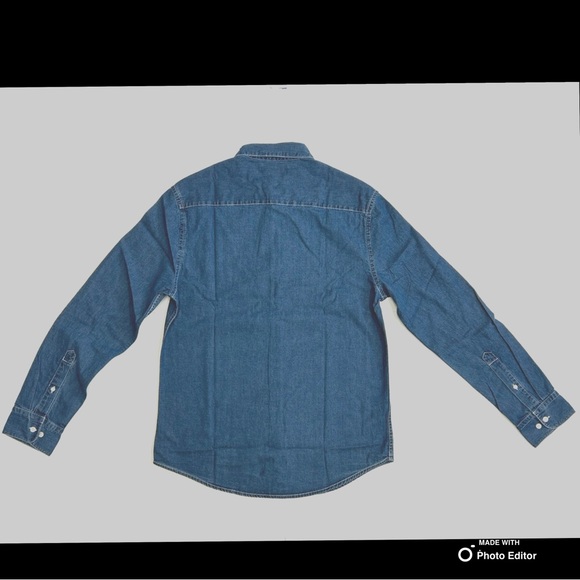American apparel denim button down long sleeve - Picture 4 of 5